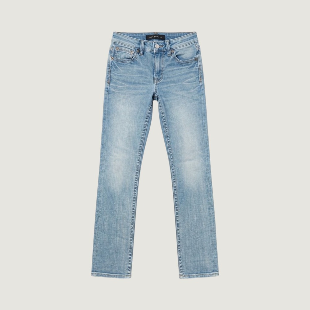 BKE Conner Straight Kids Jeans Light Wash Blue Size 12 Tall Adjustable Waist